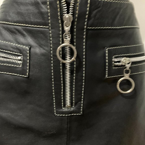 NWT Michael Kors Tweed Jacket 100% Leather Mini Skirt  Size 2 - Picture 11 of 12